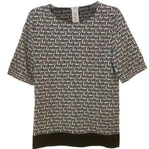 Wolford Black and White Logo Short Sleeve Top